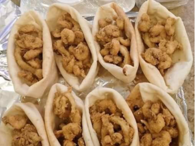 Shrimp Sandwich Baladi Bread
