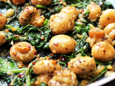 Spinach With Mushroom