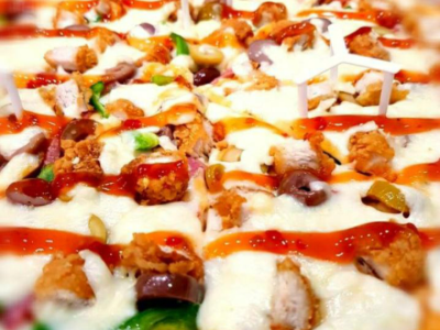 Chili Fried Chicken Pizza
