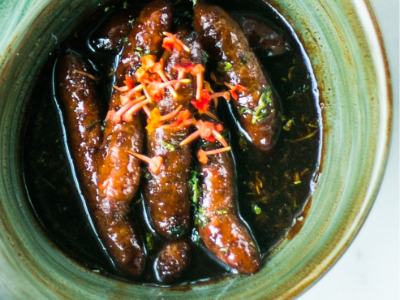 Oriental Sausage With Pomegranate Molasses