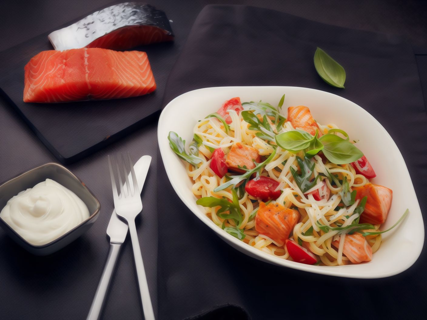 Salmone Cremoso Spaghetti