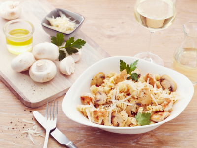 Chicken Alfredo with Campanelle Pasta