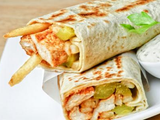 Chicken Shawerma With French Fries Sandwich