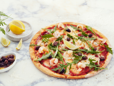 Pizza Gamberetti E Rucola