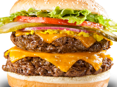 Double Cheese Beef Burger Sandwich