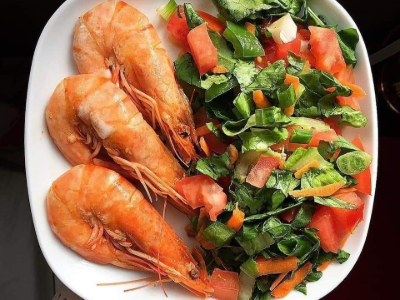 Grilled Unpeeled Shrimp