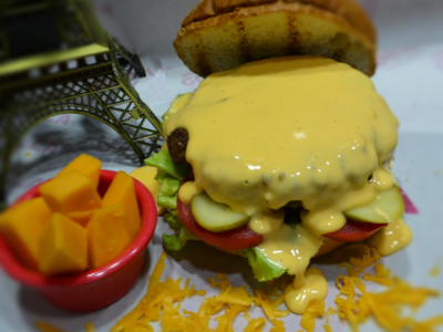 Molten Lava Burger Sandwich
