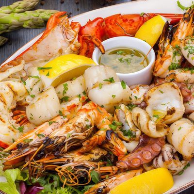 Family Grilled Seafood Meal