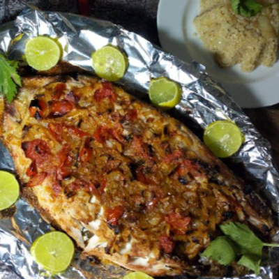 Grilled Grey Mullet Fish Meal
