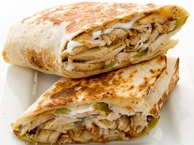 Chicken Shawerma With Mozzarella Cheese Sandwich