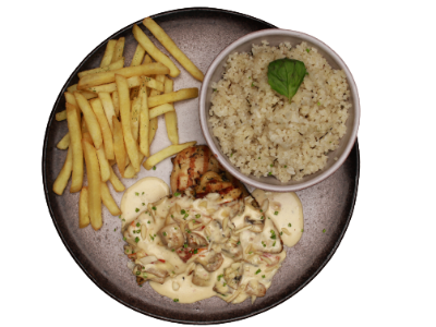 Chicken With Almond Sauce Platter