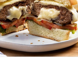 Beef Burger With Cheese Sandwich