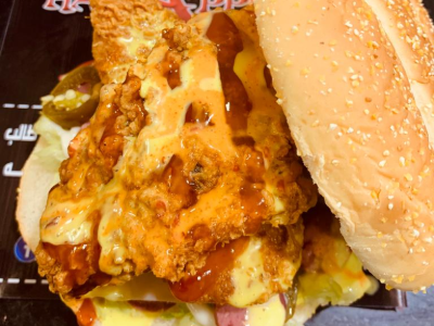 Hell Fire Chicken Burger Sandwich