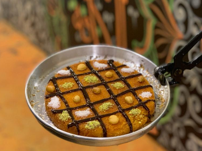 Cheese Konafa With Chocolate And Hazelnut