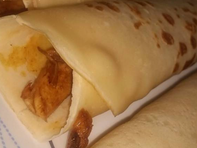 Chicken With Curry Sauce Crepe