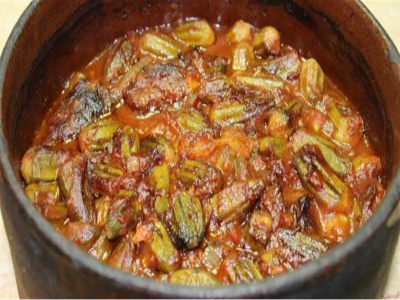 Okra Casserole With Meat