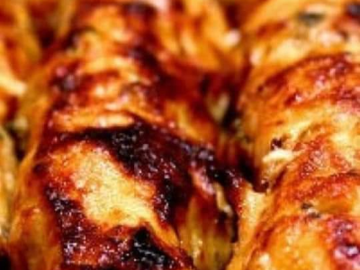 Charcoal grilled chicken pané