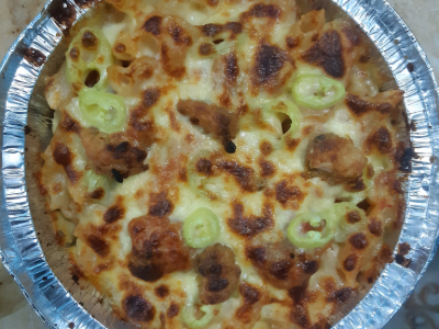 Pasta with tuna chunks casserole