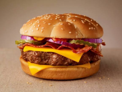 Beef Burger With Cheese Sandwich