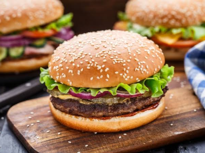Plain Beef Burger Sandwich