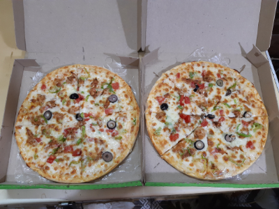 2 Pizza Shrimp Large With Shrimp Pasta Small Offer
