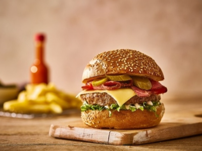 Hot Beef Burger Sandwich