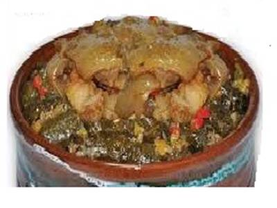 Knuckles With Vine Leaves Casserole