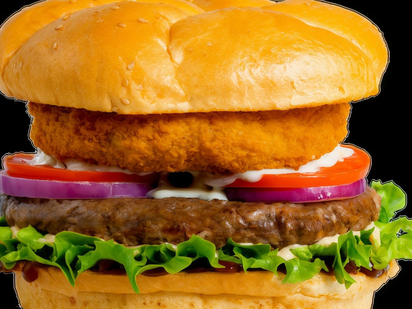 King Beef Burger Sandwich