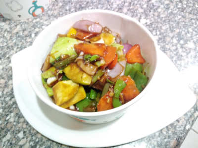 Mix Vegetables With Garlic Sauce