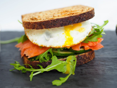 Salmon Breakfast Sandwich