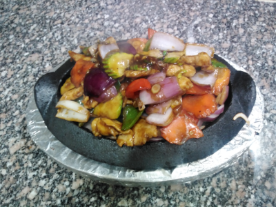 Grilled Chicken With Mix Vegetables And Soy Sauce