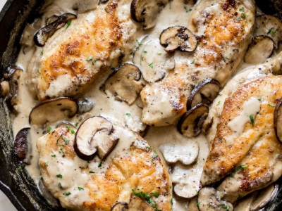 Grilled Chicken Mushroom Platter