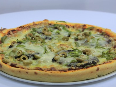 Pizza Burger With Cheddar Cheese Pizza