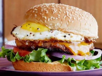 Burger With Eggs
