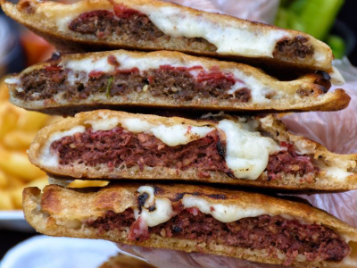 Hawawshi With Mozzarella Cheese