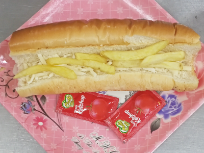 Potatoes With Mozzarella Cheese Sandwich
