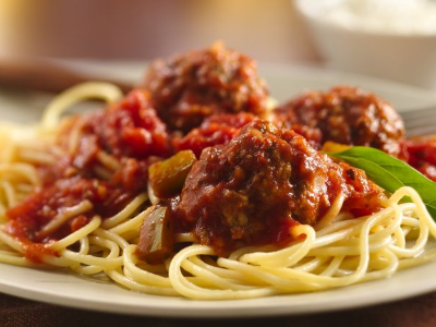 Spaghetti With Meat Balls Meal