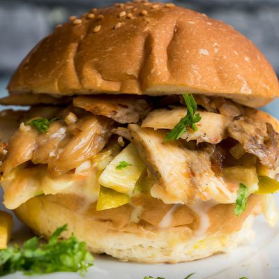 Chicken Shawarma Bun Bread Sandwich