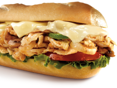 Fajita Chicken Sandwich with Mozzarella cheese