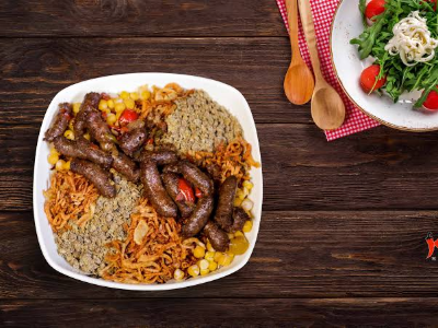 Koshary With Oriental Sausage