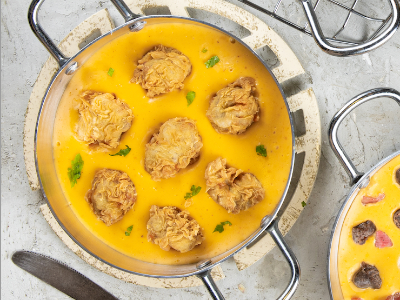 Crispy Chicken with Melted Cheese Pan