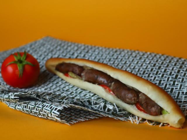 Grilled Oriental Sausage Sandwich