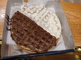 White Chocolate With Nutella Chocolate Mix Waffle