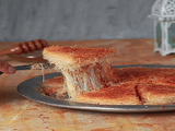Charcoal Cheese Rough Konafa With Sherbet