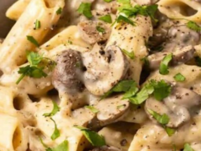 Alfredo Pasta with Oriental Sausage