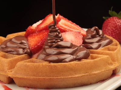 Chocolate hazelnut waffle