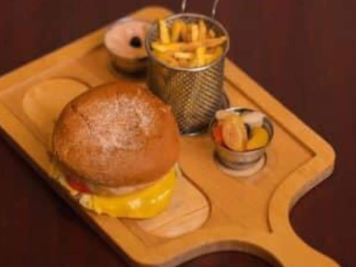 Large Cheese Beef Burger Sandwich