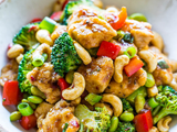 Mix Vegetables With Nuts And Ginger Sauce