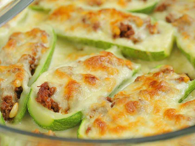 Zucchini With Bechamel Tray