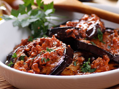 Mesakaa With Minced Meat Tray